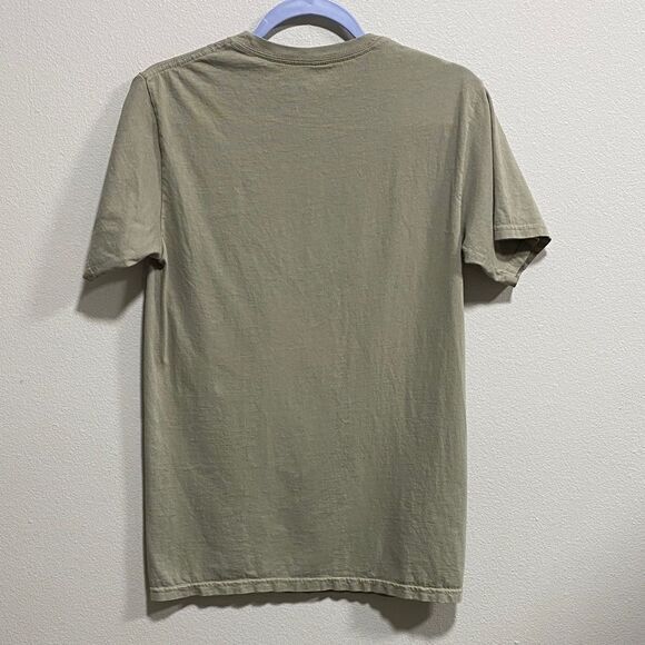 Bowery Supply Co Olive Green Embroidered Mushroom Tee Size‎ Small - Picture 4 of 7